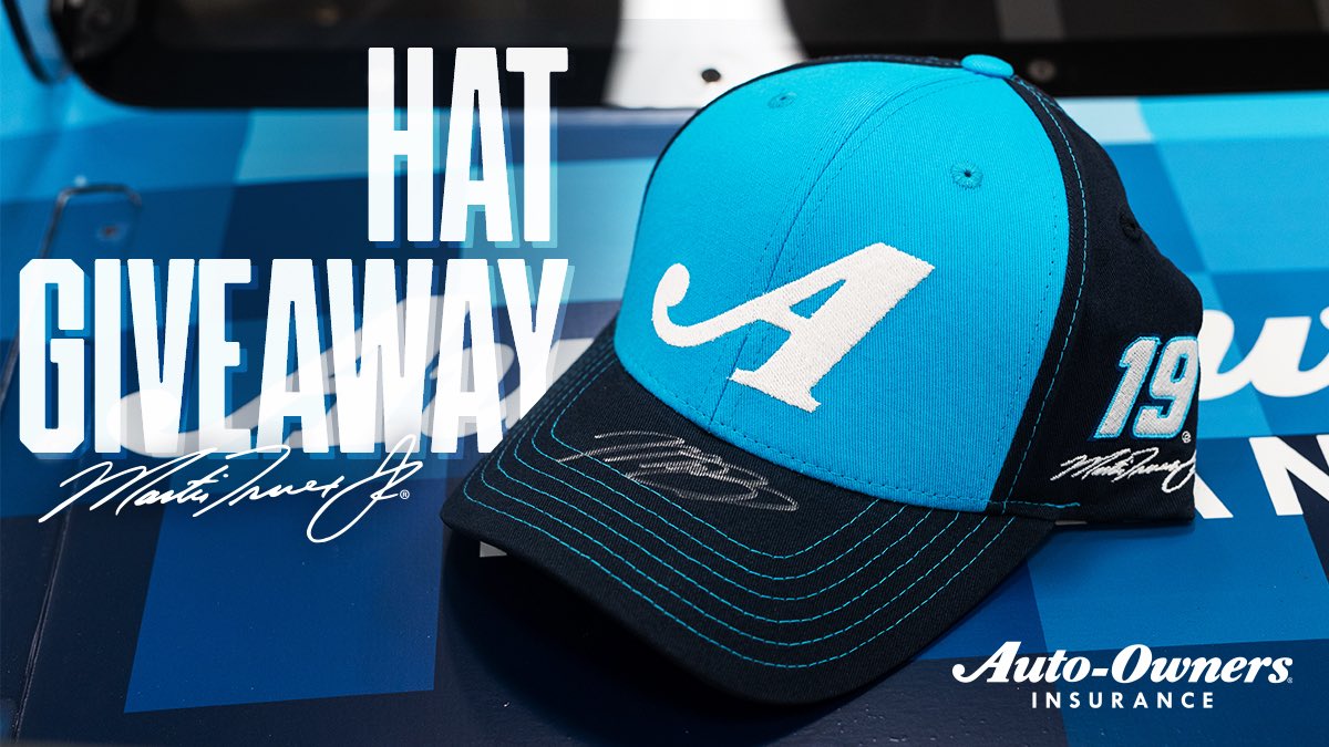 🚨 GIVEAWAY 🚨 Enter for a chance to win this @AutoOwnersIns hat signed by @MartinTruex_Jr! To enter: 1. Follow @AutoOwnersIns 2. Retweet this post One lucky winner will be randomly selected on Thursday (3/31). Open to US residents only. #AORacing #MoodyBlue #giveaway