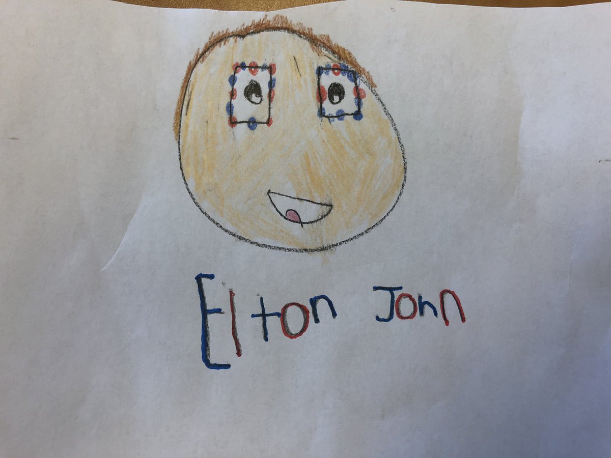So cute! I found out one of my students is a huge Elton John fan. I wonder if <a href="/eltonofficial/">Elton John</a> will appreciate the likeness! She loves all the cool glasses he wears! ❤️