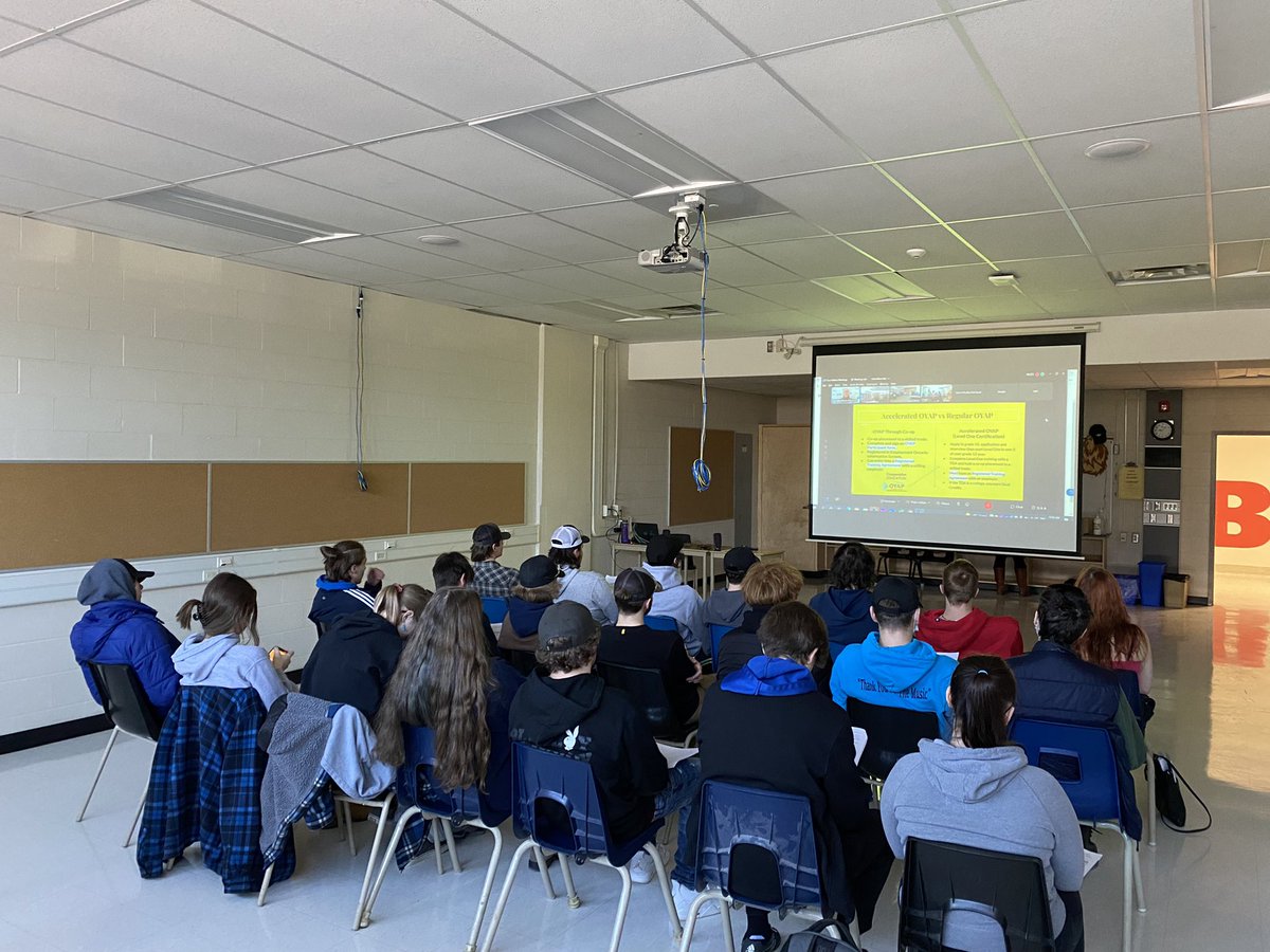 KPRpathways's tweet photo. @kprschools 2023 Accelerated OYAP Applications are open NOW for grade 11 students. Thanks to those who attended the information session this morning. Interested students should see Co-op for application information. 
Deadline is April 22 at 3:00. https://t.co/fL2yNNAXan