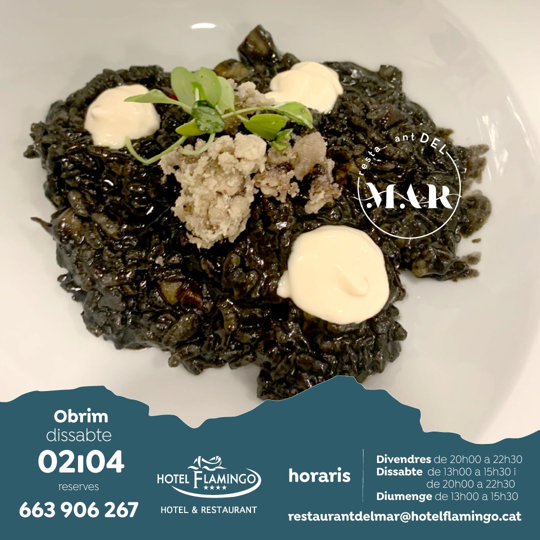 Bones! El proper dissabte 2 d'abril, el Restaurant del Mar de l'Hotel Flamingo inaugura temporada, així que ja pots fer les teves reserves al 📱 663 906 267 o bé al 📧  restaurantdelmar@hotelflamingo.cat
#ampollaturisme #restaurantdelmar #reservadelabiosfera #hotelflamingoampolla
