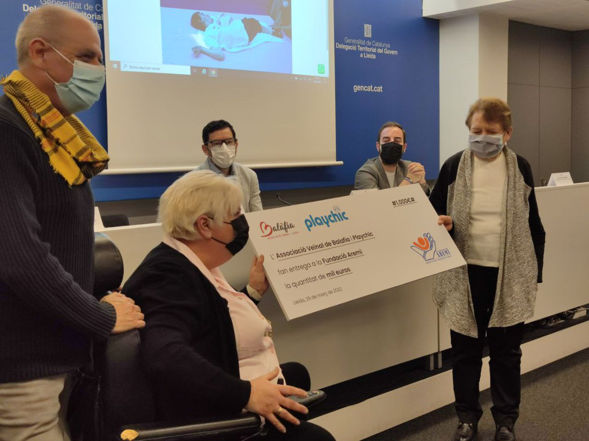 ercpaeria's tweet photo. Presentació de la 40a edició de la Cursa de la Paràlisi Cerebral @cbalafiaaremi 👏🏼 L’objectiu és recaptar fons per les persones usuàries de l’Associació Aremi🧑‍🦽Aquest any torna a ser presencial després de dos anys d'aturada per la pandèmia i es durà a terme el dia 24 d’abril 🔜 https://t.co/GtaoZfeDR8