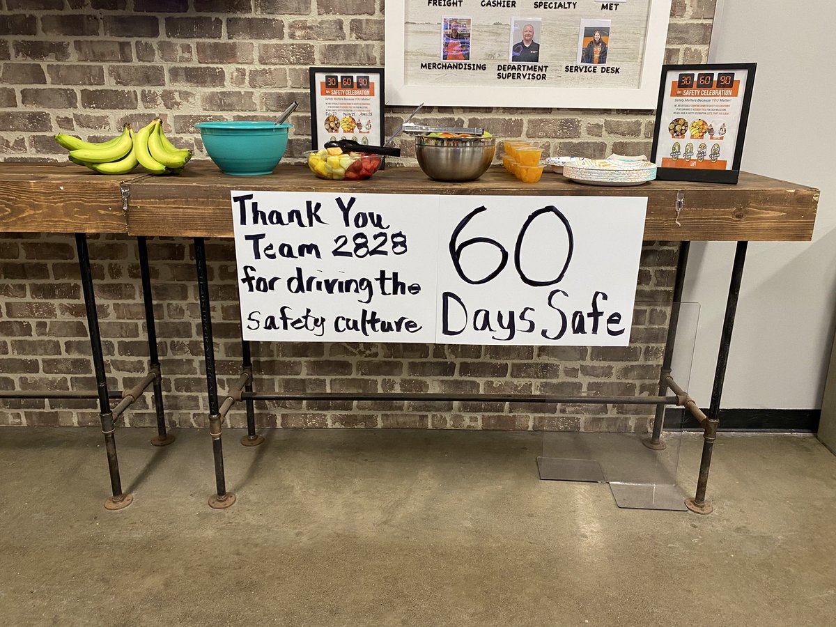 Celebrating 60 Days SAFE here at the Blaine2828. Thank You all for Doing the Right Thing by driving the safety culture💯👍