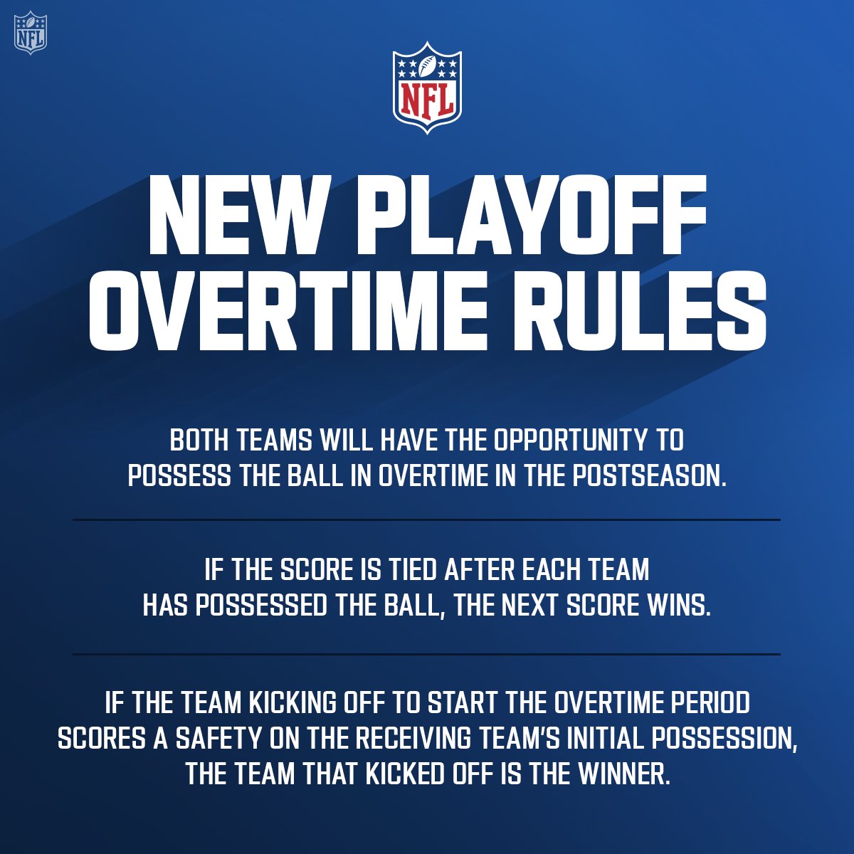 🚨 NEW PLAYOFF OVERTIME RULES 🚨
