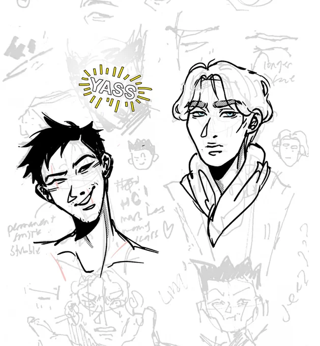 ALSO some mindless doodles of my beloveds from @thechloegong's tvd/ove duology 💔💭🌹 