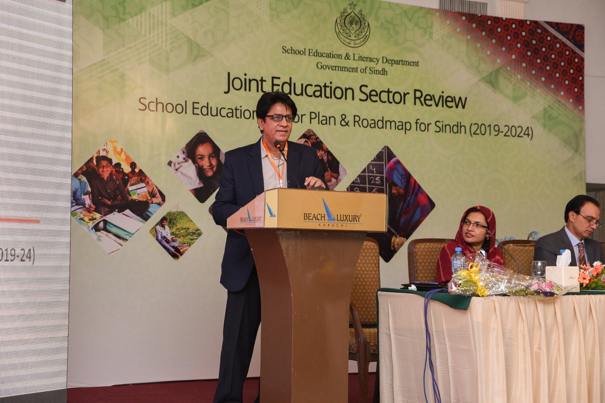 SELD_Sindh's tweet photo. The objectives of Joint Education Sector Review (#JESR) were shared by Chief Program Manager #RSU, Ms. Beenish Fatima. Individual presentation were also given by Ms. Vanessa Elee @VanessaELee  #UNICEF Education Manager Sindh and Governance, Quality and Access Groups leads. https://t.co/nR7OKPjJi6