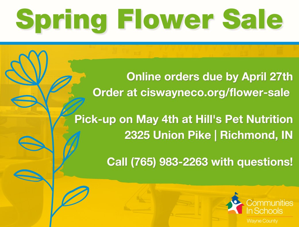 CISWayneCo's tweet photo. CIS is excited to announce our Spring Flower Sale! In partnership with Becker's Florist, CIS will be selling flower baskets for $20/piece through April 27. Visit https://t.co/YmD9y9pFOf to select your baskets and pay for them online. 

#CISWayneCo #AllinforKids https://t.co/sjCq2g4JUp