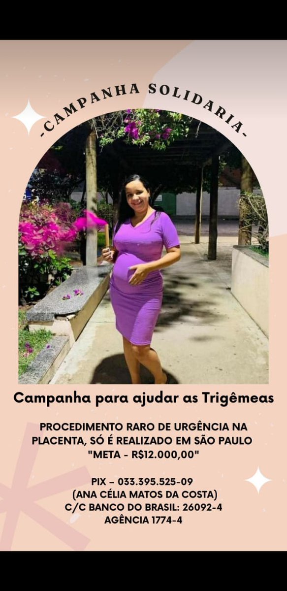 TIAGOCEBOLA's tweet photo. Aos amigos(as) e conhecidos(as) que poderem dar aquela força pra minhas Marias.
👶Maria Alice, 👶Maria Luísa, 👶 Maria Valentina.
Ajude, compartilhe nos grupos, toda ajuda é bem vinda. São as primeiras trigemeas de Cícero Dantas - BA.
Pix
033.395.525-09
#bebes
#trigemeas https://t.co/LyKAHr7xD8