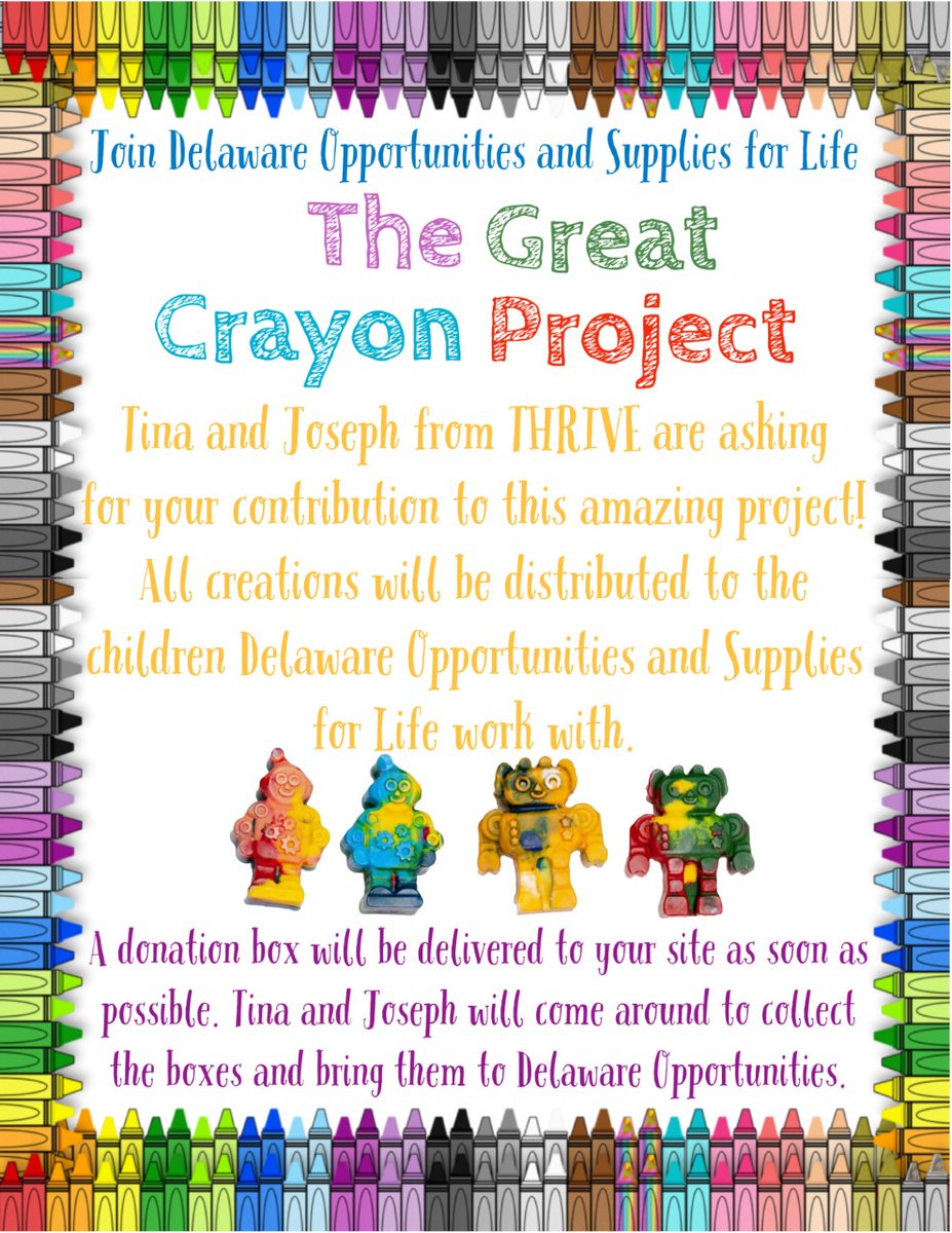 March is buzzing with activity as we continue to support our communities and celebrate #DDAM and #CerbralPalsyawareness.
We are happy to be contributing to Delaware Opportunities Inc. and Supplies for Life's Great Crayon Project.