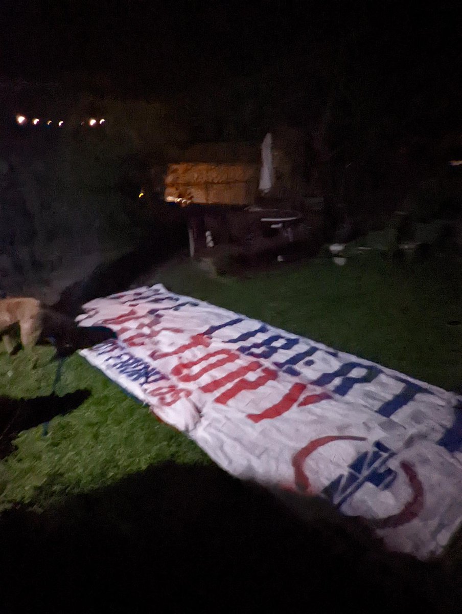PDXChudWatch's tweet photo. This Patriot Front banner was liberated shortly after it was placed on an overpass in WA. It has since been repurposed to tell PF to fuck off &amp; will be put back where it was found.

Your hate symbols will be removed, and you will be ran off at a minimum. https://t.co/lggFtxThnd