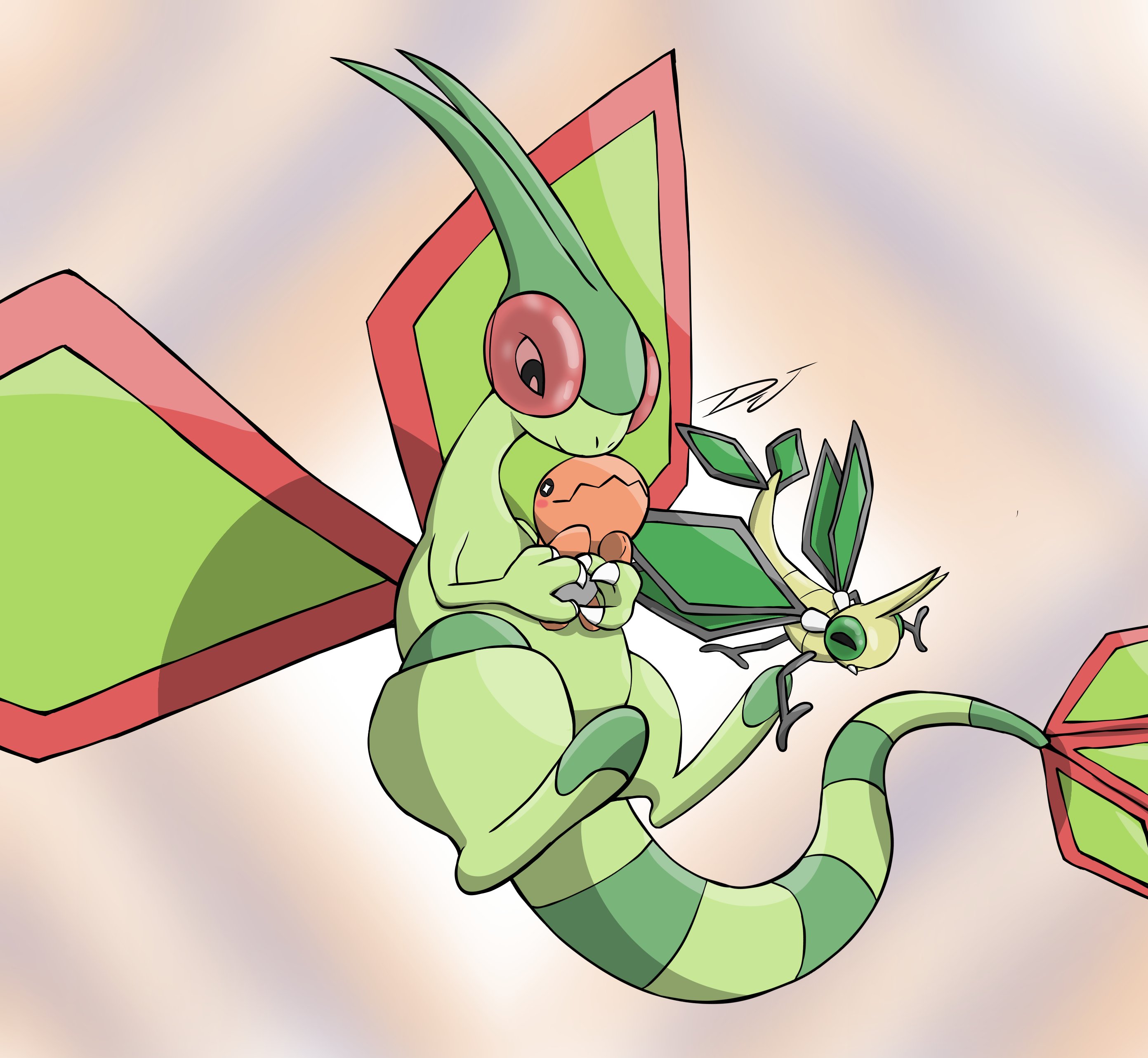 Mediocre Artist ポケモン Pokemon Pokemonart Pokemonfanart Trapinch ナックラー Vibrava ビブラーバ Flygon フライゴン フライゴンの日 T Co Al7baybwti Twitter