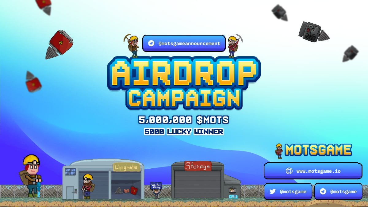 AirdropKingNews's tweet image. New Airdrop: MOTS Game
Total Reward: 5,000,000 tokens
Distribution date: before pre-sale

🔗Airdrop Link: gleam.io/mL62I/mots-gam…

- Complete all tasks of the airdrop
- Submit your SOLANA wallet address
- For 5,000 Random Lucky participants