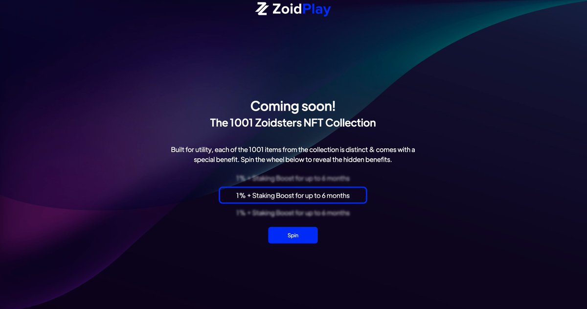 The 1001 #Zoidsters #NFT Collection is COMING SOON

We are now giving away 3 whitelist spots everyday for the next 7 days

Here's how to participate

1⃣ Step 1
👉 Like + RT + Tag 2 friends on this tweet

2⃣ Step 2
👉 Visit rewards.zoidpay.com
👉 Spin &amp; Tweet

$ZPAY $NFTs