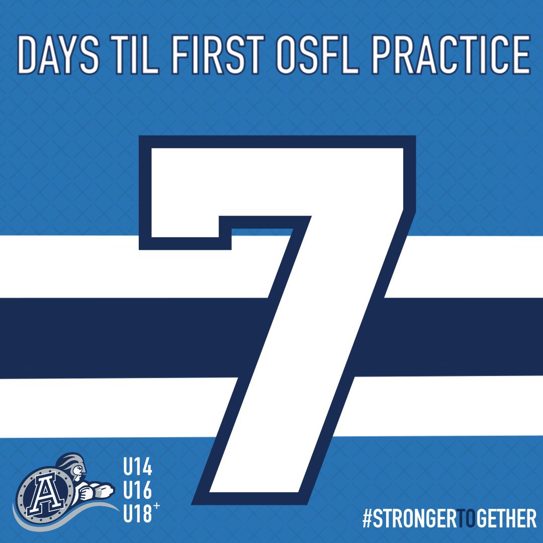 Can’t wait to hit the field!! 😤🔵

 Our OSFL Rep Tackle age groups hit the field for our first outdoor team practice next Tuesday, April 5th! 

📍 Esther Shiner Stadium

✔️ U 14
✔️ U 16
✔️ U 18+

#STRONGERTOGETHER #WeAreTorontoFootball #OSFL#SummerFootball