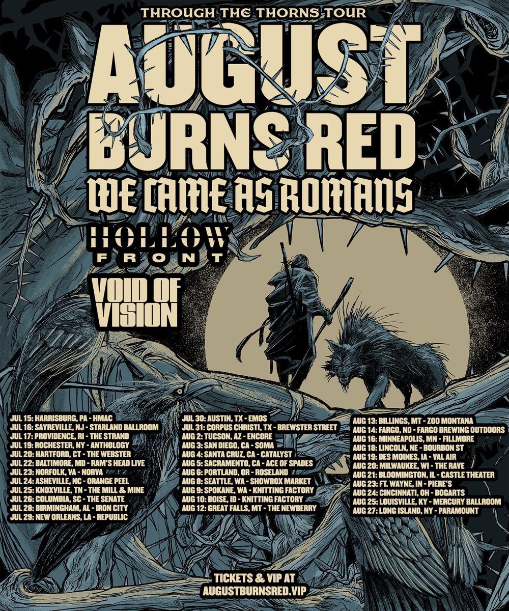 KNOTFEST's tweet photo. Knotfest Premium members get access to the exclusive pre-sale for the #ThroughtheThorns Tour with @augustburnsred along with @wecameasromans @hollowfrontband and @voidofvision 

Get access here - https://t.co/LJVk1MGDYB https://t.co/iSU3yYLpxY