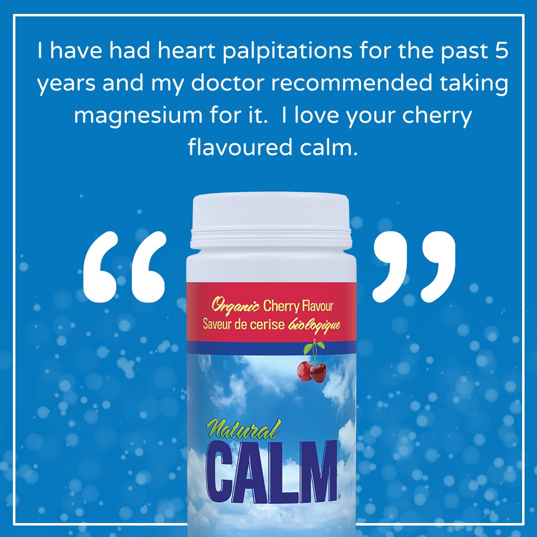 NaturalCalmCA's tweet photo. I have had heart palpitations for the past 5 years and my doctor recommended taking magnesium for it. I love your cherry flavoured calm. - #testify #testimonial #naturalcalm #hearthealth #magnesium #heart #palpitations #cherryflavoured #cherry https://t.co/nShNdmRGD7