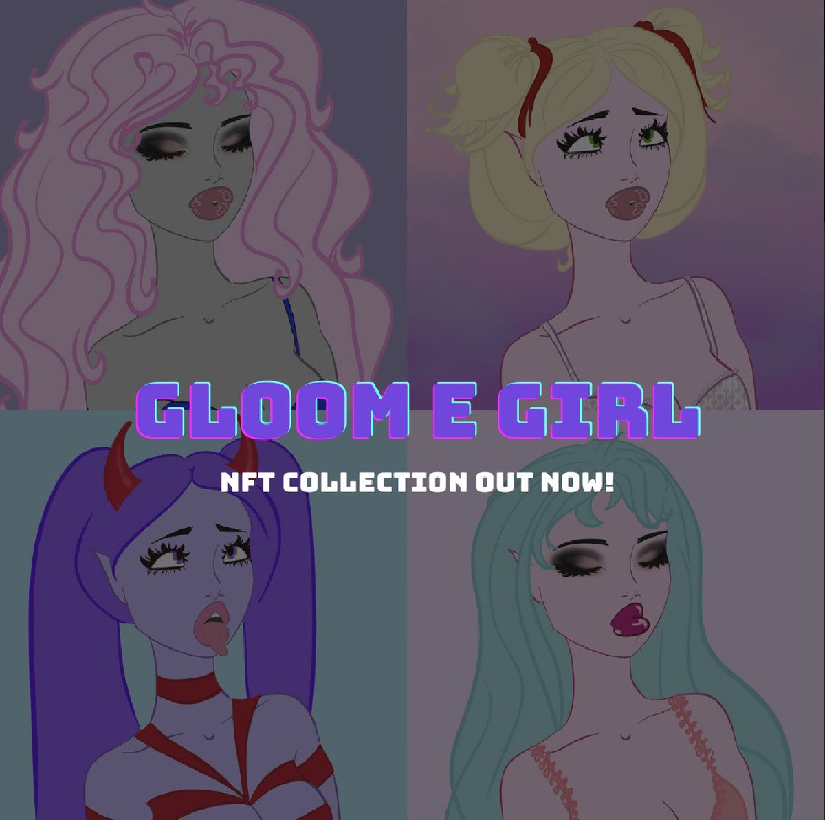 Gloom-E-Girl NFT’s are finally here !! click on this link ➡️ https://t.co/izazugiMjF for access to private livestreams and more !! 💓🎮 https://t.co/w3UqtvBlz0