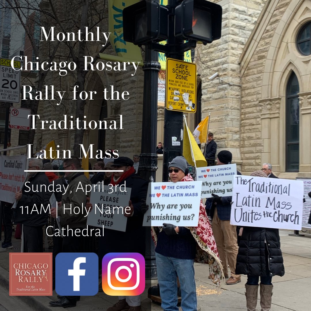 MaterDolorosa92's tweet photo. In addition to banning the Latin Mass on the first Sunday of the month, Cardinal Cupich has also banned the ancient rite during the Sacred Triduum and Easter.

@RaymondArroyo @RorateCaeli @cnalive @Suntimes @vbpchicago https://t.co/w0orUJvOgd