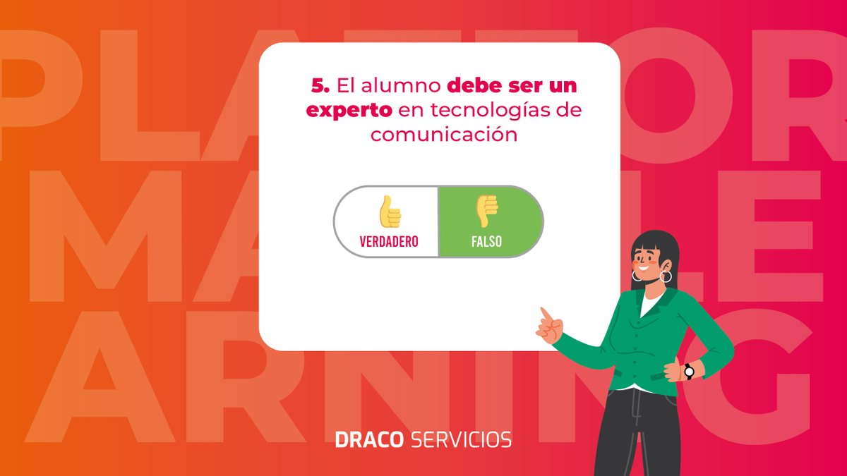 Basados en nuestra experiencia en virtualización de cursos, traemos algunos mitos de la educación virtual. Aquí algunos de ellos👇 ¿Qué opinas?

#dracoservicios #educacion #tic #cursosonline #mitoscapacitaciónvirtual #beneficioseducacionvirtual #tecnologia