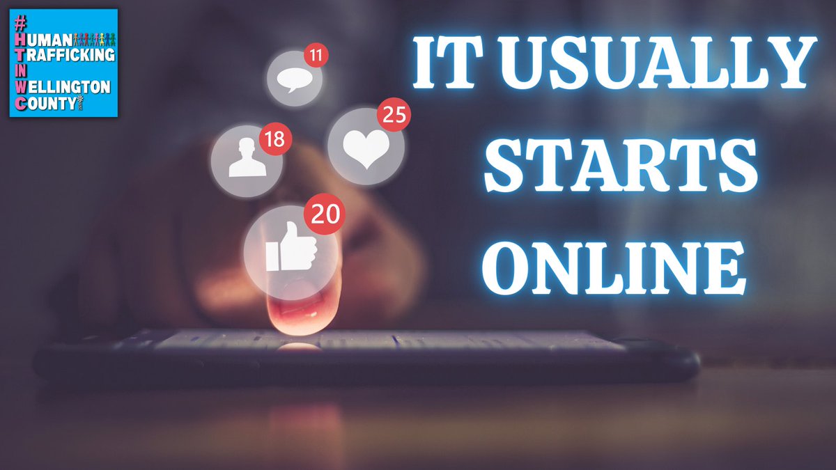 HTinWC's tweet image. 83% of 2020 #SexTrafficking cases involved online solicitation, the most common tactic used to solicit sex buyers. 65% of underage victims recruited online in 2020 sex trafficking cases were through Facebook, 14% were through Instagram, and 8% were through Snapchat. #HTinWC