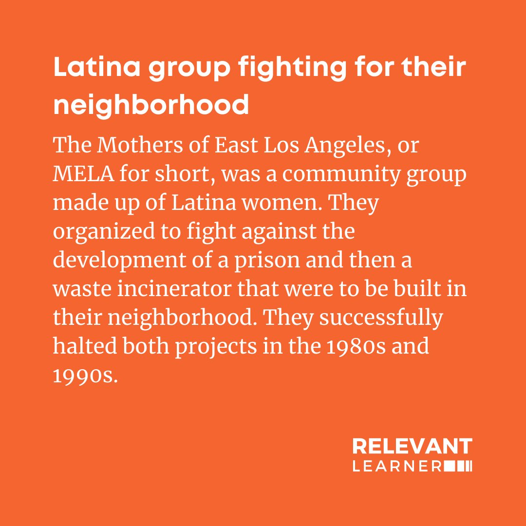 relevantlearner's tweet image. The Mothers of East Los Angeles fought for their primarily Latinx neighborhood #womenshistorymonth #herstory #WHM #relevantlearner #culturallyresponsive #culturallyresponsiveteaching #culturallyrelevant #culturallyrelevantpedagogy #inclusiveeducation #diversecurriculum