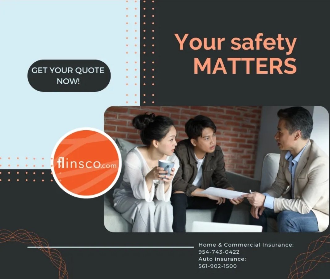 flinsco's tweet photo. Your safety matters! Call FLINSCO to get a quote, compare and choose the best insurance coverage that suits yout need and budget. https://t.co/7yhU9LlNM5 https://t.co/78cY3DLu4t