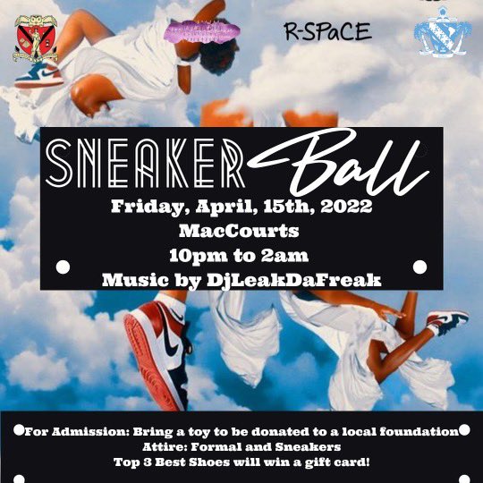 100cwR's tweet photo. Show up and show out in your best formal fit with the flyest sneakers!
📆 April 15th, 2022
⏰ 10pm - 2am
📍Mac Courts
🎟 Admission: Bring a toy to be donated to a local foundation 
✨Prizes for best 3 sneakers.
You don’t wanna miss this!👀 https://t.co/DYFyTPH8mX