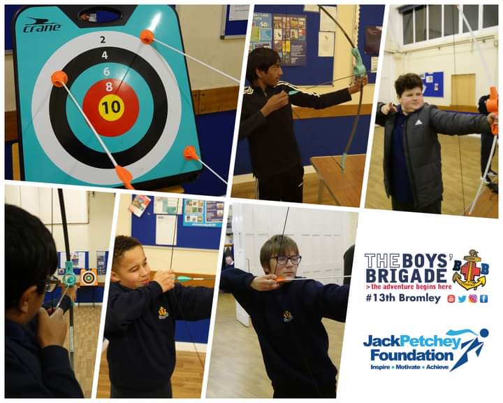 13thBromley's tweet photo. Great to be able to offer such a range of great sporting activities for our young people. New #archery equipment thanks to a young persons award from the @JPFoundation through @BBinLondon.
#BoysBrigade #13thbromley #sport #jackpetcheyfoundation https://t.co/thc1lTkGpj