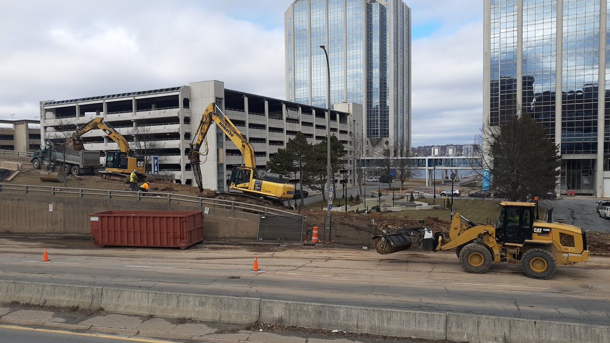 Demolition of the Cogswell Exchange is well underway.