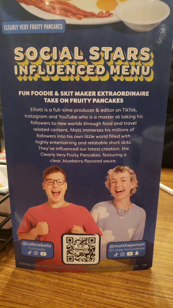 Spotted a pic of me and Eric at Denny's