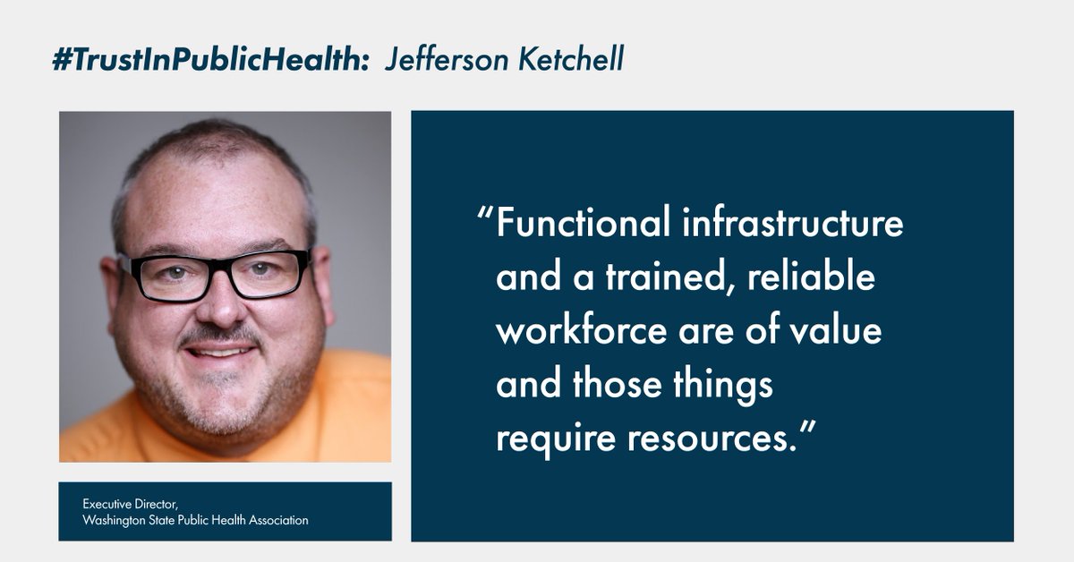 Jefferson Ketchel from @WSALPHO emphasizes the importances of investment in #publichealth education programs during our #TrustInPublicHealth workshop. 

Watch live: ow.ly/r7ro50IvoeP