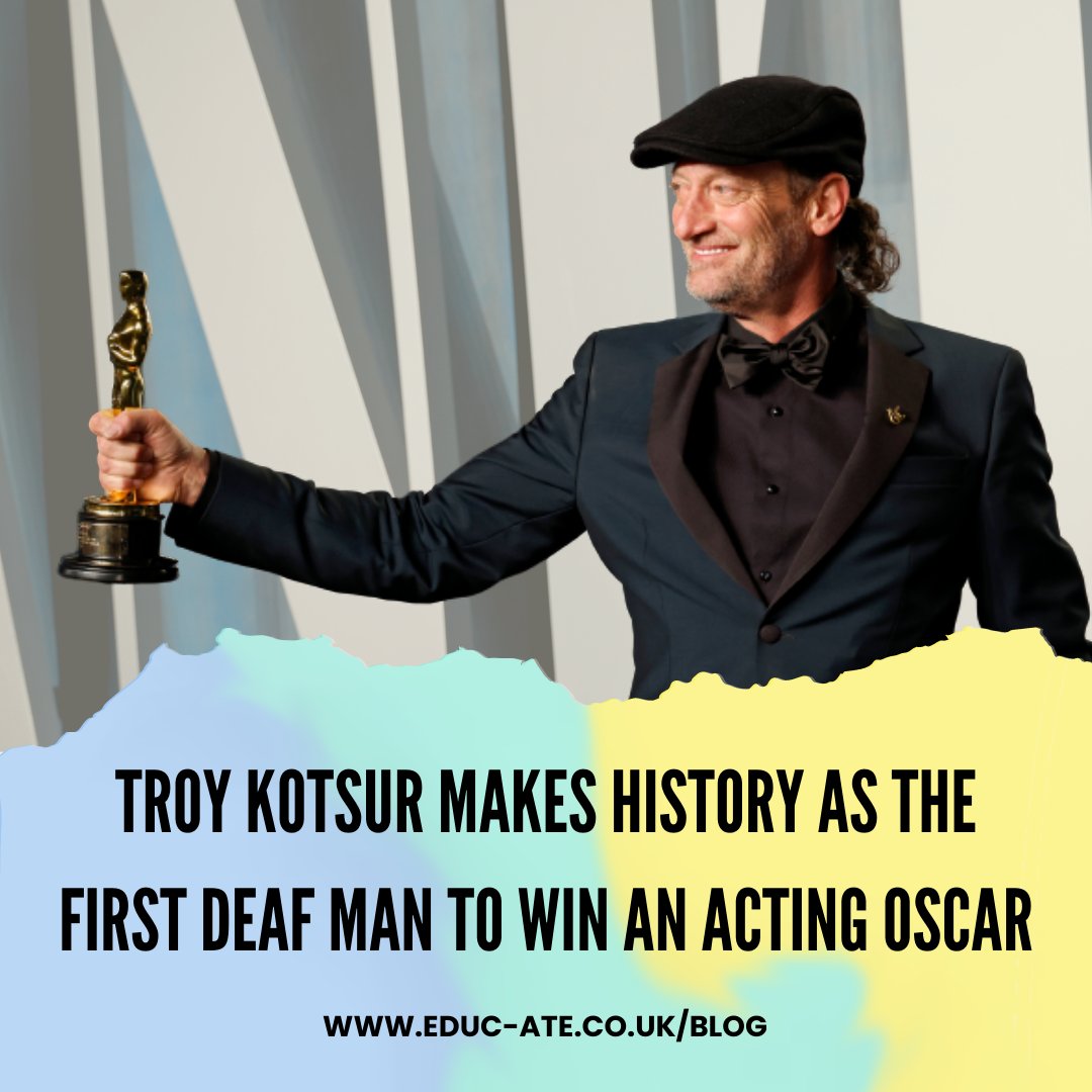 AurumYe's tweet photo. @TroyKotsur made history as the first deaf man to win an acting #Oscar! 🏆❤️

Head to https://t.co/ZxVXTBwW3H to learn more about Troy Kotsur! 🍴✏️ https://t.co/TmQsSsraWi