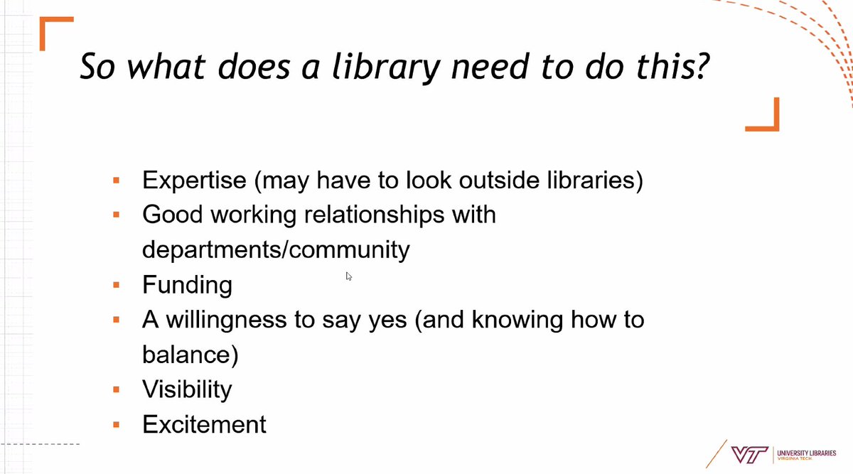 SJSUiSchool's tweet photo. Jonathan Bradley, PhD - Head of Studios and Innovative Technologies, University Libraries at Virginia Tech speaks about what libraries need to do to implement VR.
#library2022 #virtualrealitylearning #SJSU #iSchool #SJSUiSchool https://t.co/fXd6eMV7v4