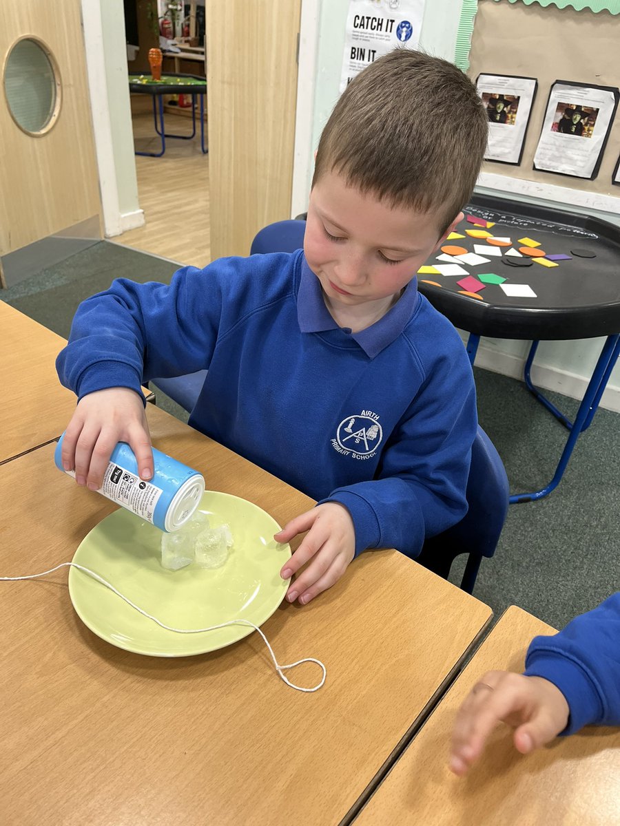MrssmithG's tweet photo. STEM challenges today @airthprimary #iceandsalt #walkingwater https://t.co/dYDdpGInh4
