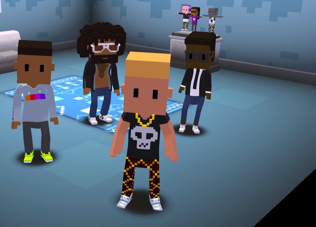 dannygreene's tweet photo. Hanging in the @join_blocks metaverse with @bugsnco_eth @juanhernanx @GenesisKovan!
Build your own room to showcase your NFTs and use the audio/video chat to hang out with your frens!
👉 https://t.co/ClON2LhVEL https://t.co/KJtjOdwbVc