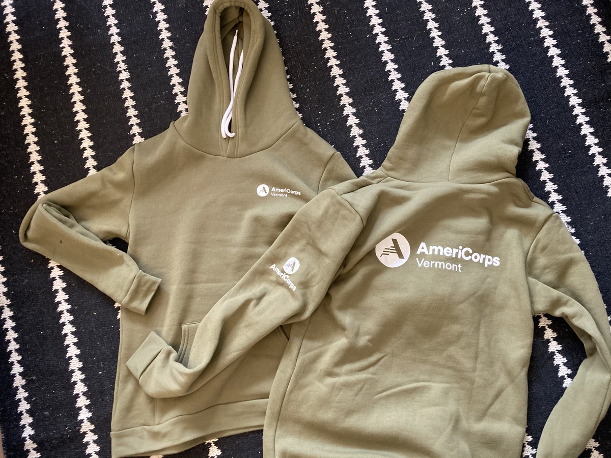 Thanks for the new hoodies, <a href="/VermontCorps/">SerVermont</a>!  Staff will be passing out new service gear and PPE supplies to keep members safe and warm while they serve youth and families across the state. Keep an eye out for the AmeriCorps "A" in your community!