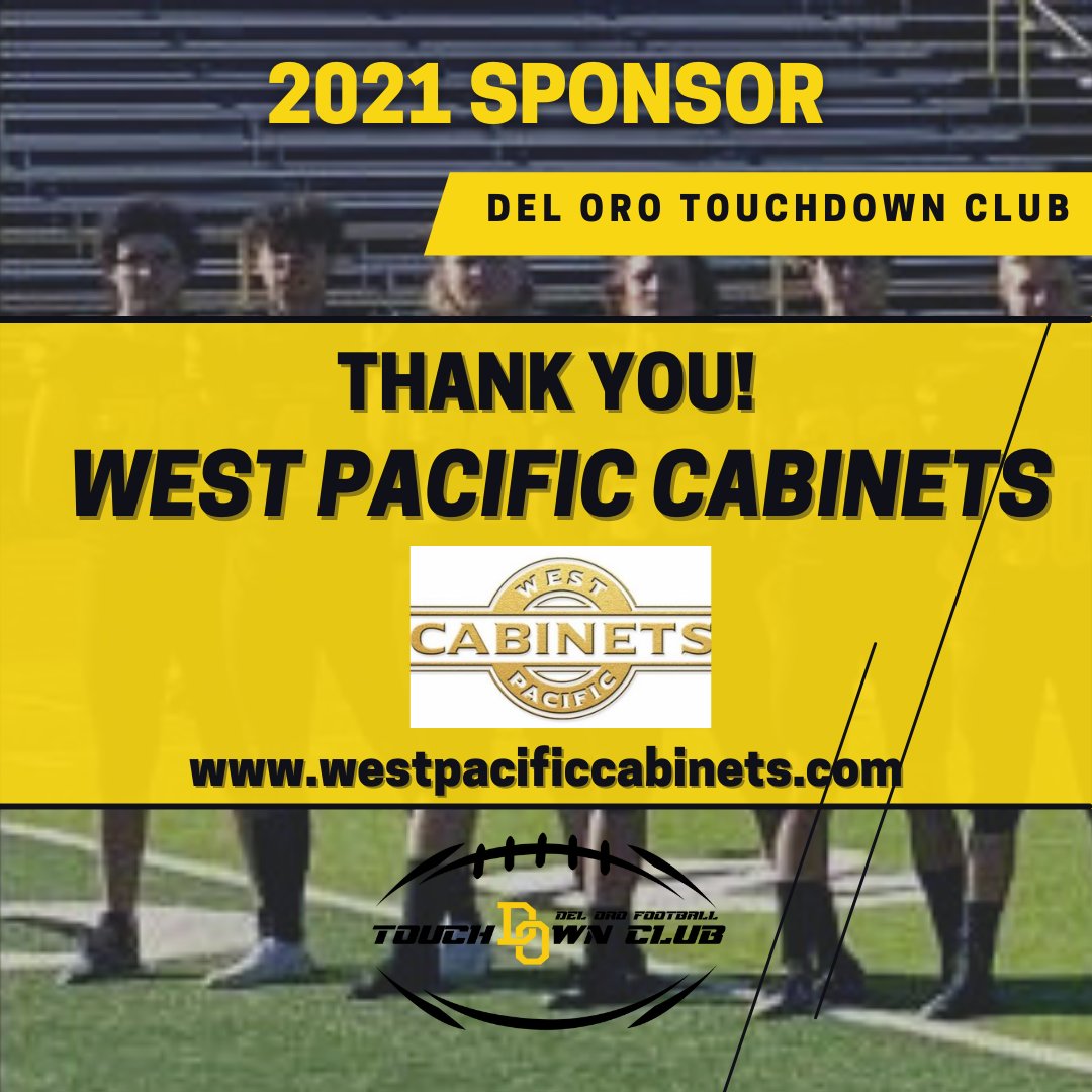 Another successful season thanks to #WestPacficCabinets in Loomis. We couldn't have done it without you! #DelOroTouchdownClub #DelOroGoldenEaglesFootball