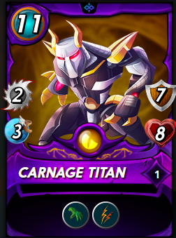 the_Federated's tweet photo. Time for our 3rd @splinterlands delegation contest.

It is the Carnage Titan from from the Dragon splinter. 

💥Like this tweet
💥Retweet
💥Follow us
💥Comment your #splinterlands name 

Winner will get this card delegated to them for 1 month.  Winner selected Thursday, 4/7. https://t.co/cW7d5X21bD