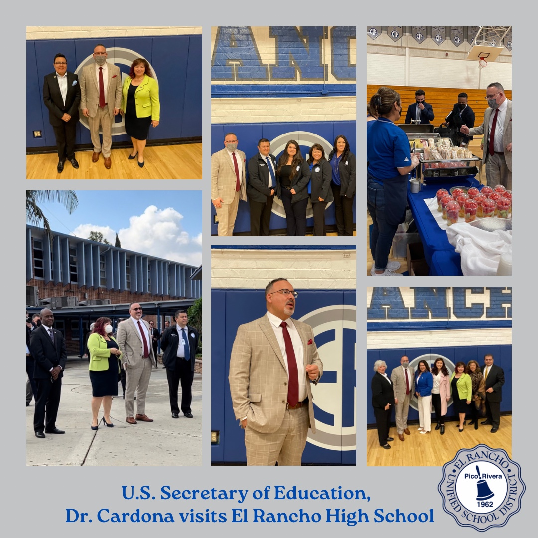 ElRanchoSchools's tweet photo. Thank you Dr. Cardona for taking the time to visit El Rancho USD. #elranchostrong 💪🏽 @SecCardona https://t.co/Sq2caHnj44
