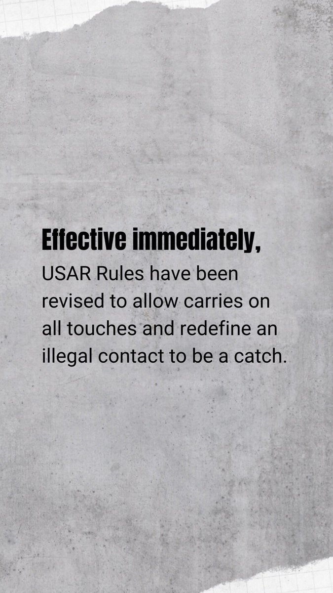 USARoundnet's tweet photo. ‼️2022 RULE REVISION‼️ Effective immediately, USAR Rules have been revised to allow carries on all touches and redefine an illegal contact to be a catch:
“5.3.2. The ball must not be caught.
5.3.2.1. A catch happens when the ball comes to rest on any part of the player.”

1/2 https://t.co/oZPwjn5Ino