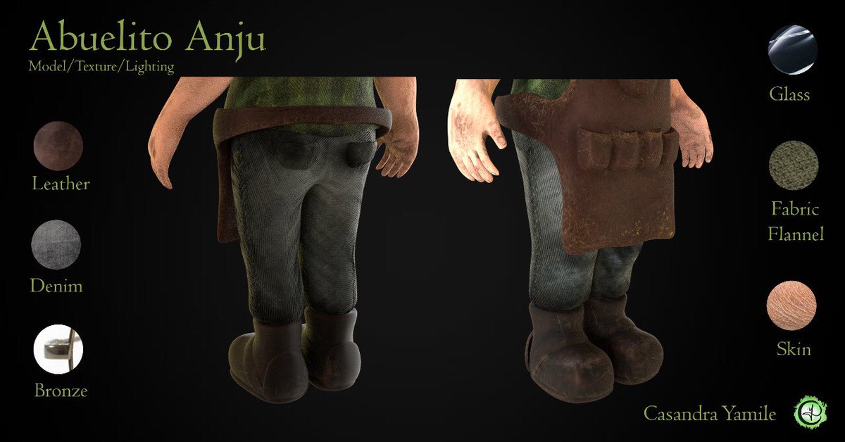 I can’t believe I just finished the textures of my 3D model. This is very important for me, because this is grandfather, I make this in his honor, because he is helping make my dreams come true. 🥺  #art #3dmodel #texture #SubstancePainter #autodeskMaya #love