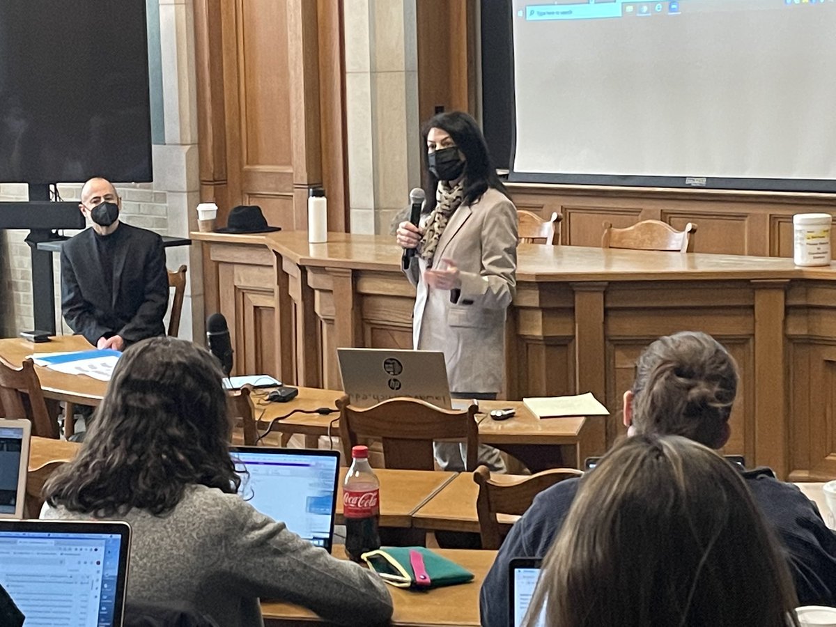 MIAttyGen's tweet photo. Thank you to @UMichLaw for hosting @MIAttyGen @dananessel this afternoon and for the opportunity to give a lecture on the Rouch World case! https://t.co/ImDxwpfx3q