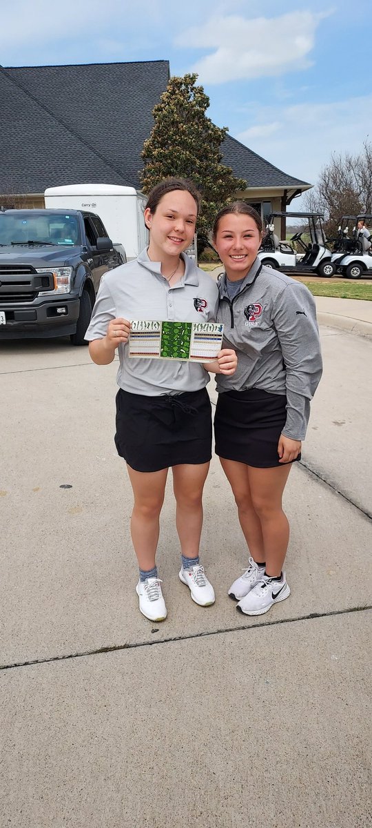 What a day!  Charlotte Davidson played her last 5 holes of high school golf at 1 over par, in 30+ mph winds, to break 100 for the first time ever! I can't express how proud I am of her progress this year! #LifeLessons