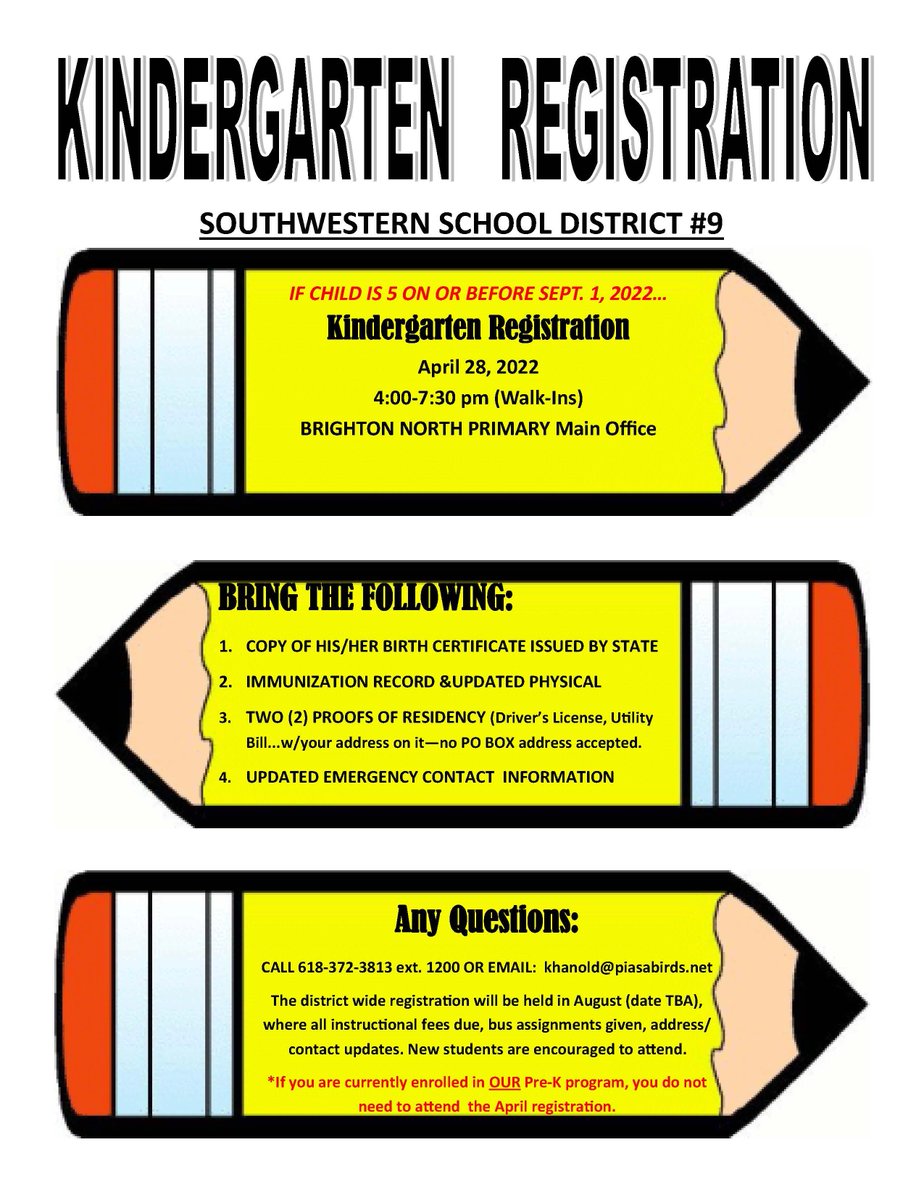 Don't miss Kindergarten registration!