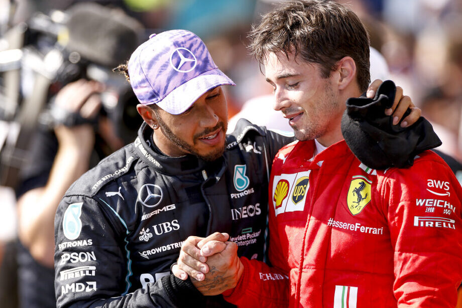 braverebellious's tweet photo. lewis hamilton and charles leclerc [4416]; a thread https://t.co/ATaVXBJFvQ