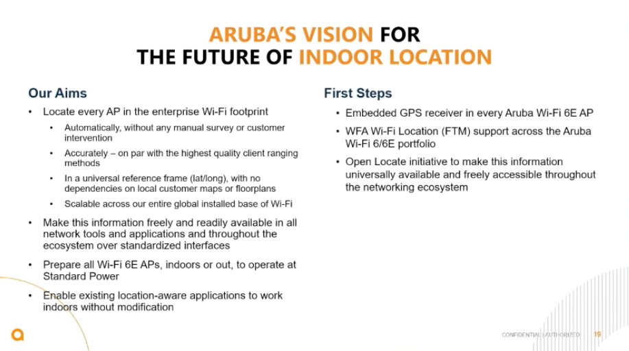 theITrebel's tweet photo. The future of indoor location as seen by @ArubaNetworks #ArubaAtmosphere Really hope that the #OpenLocate initiative gains traction in the industry. Innovation by Aruba, designed with a standardized approach in mind to help everyone in #WLAN. https://t.co/4lz3kTWoPt