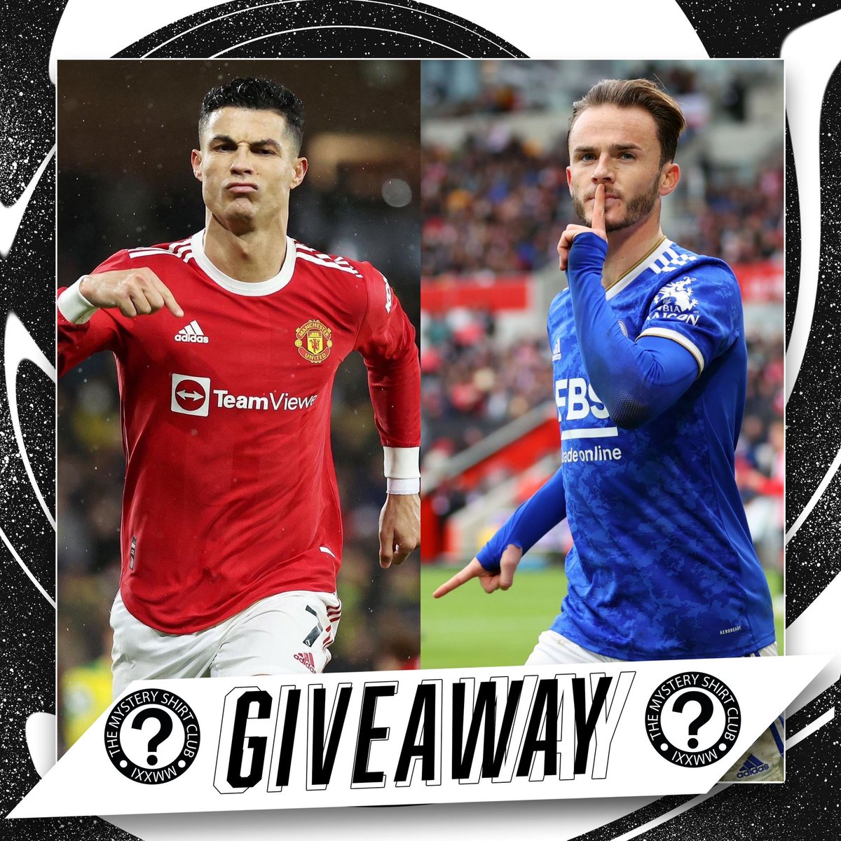 Huge weekend of fixtures coming up!🤩

Man Utd v Leicester at 5.30...if Ronaldo or Maddison score FIRST we'll giveaway a free Mystery Box!🎁⚽️🔥

To enter:
Retweet &amp; Follow 
Comment #mysteryshirt

#free #competition #Giveaways #PremierLeague #Ronaldo #football
