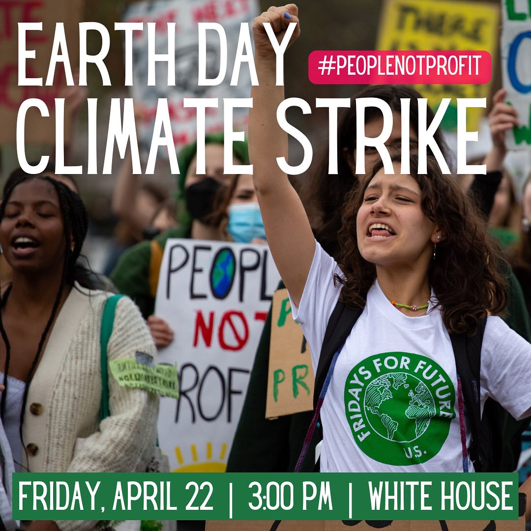 Join us on EARTH DAY!!  3:00 PM at the white house 🌍