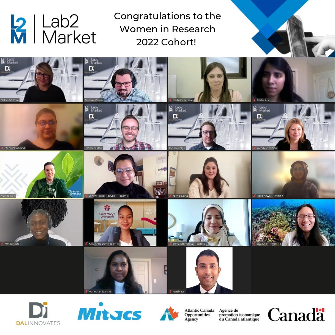 Congratulations to <a href="/Lab2MarketCA/">Lab2Market</a>'s first all-female cohort, hosted by <a href="/DalhousieU/">Dalhousie University</a>, on presenting their findings after a rigorous 2-months of customer discovery!👏

Lab2Market is made possible thanks to <a href="/ACOACanada/">ACOA Canada</a> and <a href="/MitacsCanada/">Mitacs</a>