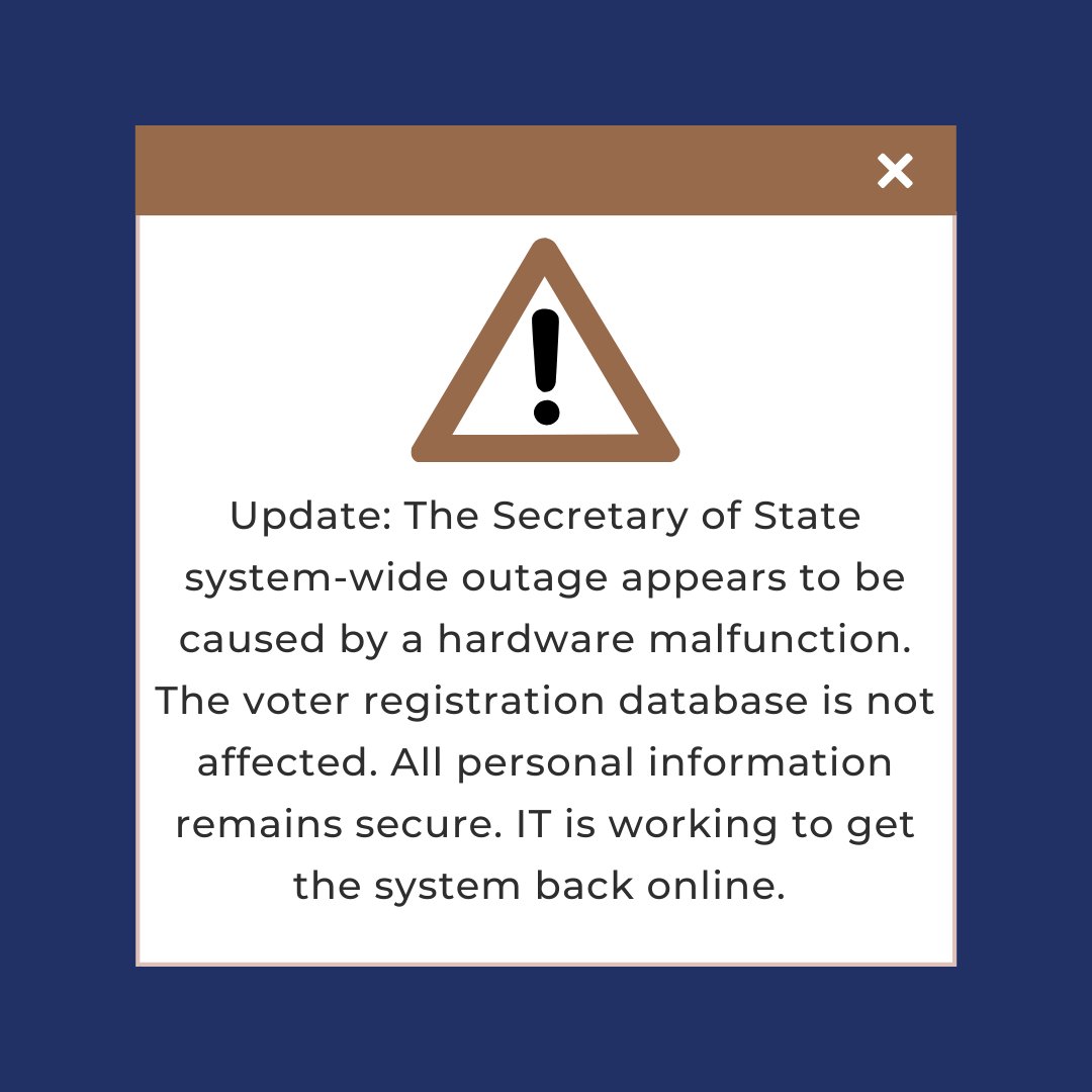 Secretary Katie Hobbs on Twitter "UPDATE Secretary of State system