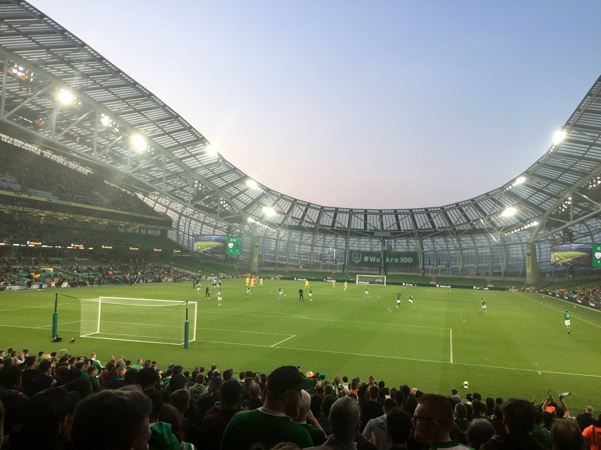 patomahony1's tweet photo. Been an odd day. Funeral this morning - #RIPPierre - and now in @AVIVAStadium for #IrLit courtesy of a late ticket from the bro @OMahonyJohn. #COYBIG https://t.co/6P8csANTQu